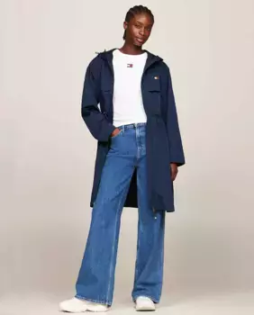 Женское пальто ветровка Чикаго Tommy Jeans, темно-синий