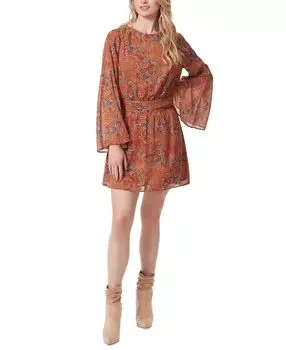 Женское платье amella с разрезами на рукавах и вырезом лодочкой Jessica Simpson, мульти