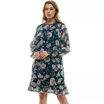 Женское платье Babydoll с завязками на воротнике Luxology, цвет Teal Sage Taupe