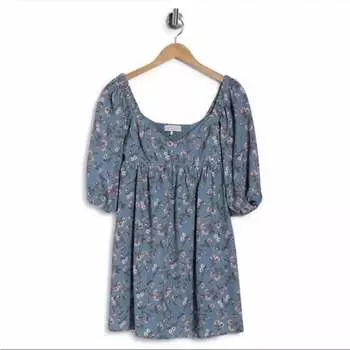 Женское платье Babydoll в цвете Dusty Blue WAYF