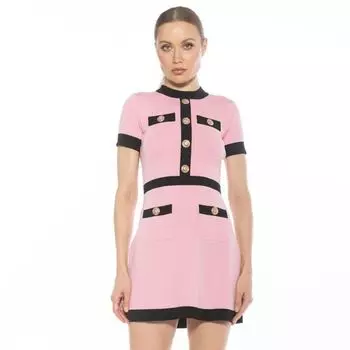 Женское платье Beatrix с короткими рукавами и расклешенным лифом Alexia Admor, розовый