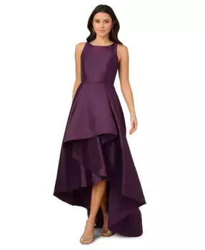 Женское платье без рукавов из ткани микадо с асимметричным подолом Adrianna Papell, фиолетовый