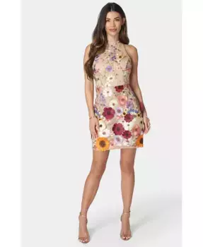 Женское платье без рукавов с высоким воротником Bebe, мультиколор