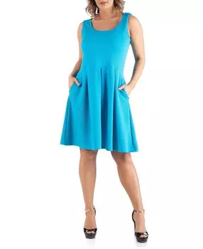 Женское платье больших размеров без рукавов 24seven Comfort Apparel