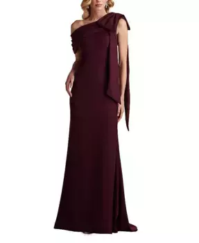 Женское платье Cassia с бантом на плече из крепа Tadashi Shoji, фиолетовый