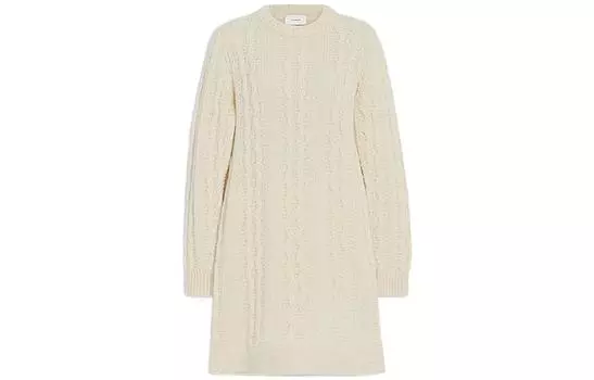 Женское платье COACH с длинными рукавами, цвет Beige