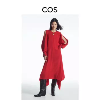 Женское платье Cos с открытыми рукавами, красный