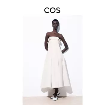 Женское платье Cos с топом без рукавов, слоновая кость
