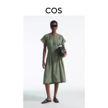 Женское платье Cos стандартного кроя, хаки/зеленый