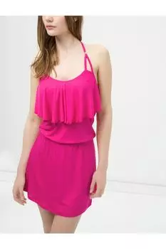 Женское платье цвета фуксии парео Koton, розовый