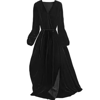 Женское платье Cypress House с длинными рукавами, Черный