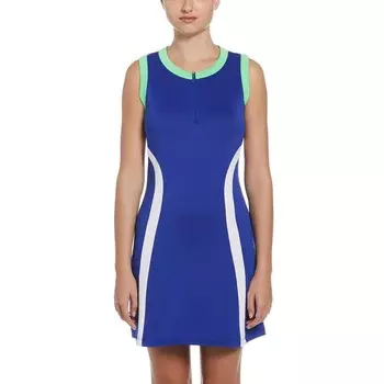 Женское платье для гольфа без рукавов с воланами и цветными блоками для турниров Большого шлема Grand Slam, цвет Bluing