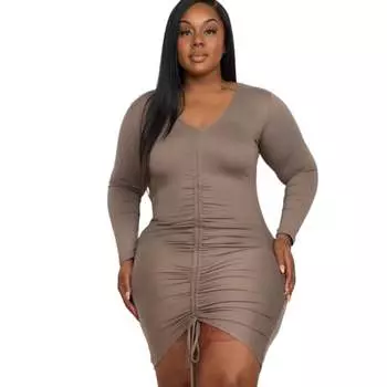 Женское платье FASHNZFAB, серо-коричневый