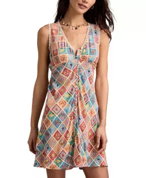 Женское платье Femme без рукавов с принтом мини Lucky Brand, мультиколор