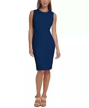 Женское платье-футляр без рукавов Calvin Klein, синий