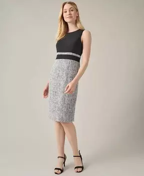 Женское платье-футляр без рукавов Kasper, черный