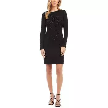 Женское платье-футляр длиной до колена с отделкой Karen Kane, черный