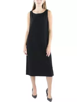 Женское платье-футляр из эластичной вискозы Eileen Fisher, черный
