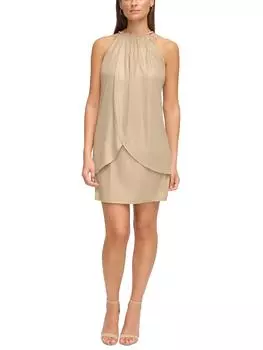 Женское платье-футляр из джерси с металлическим оттенком Kensie, золотой