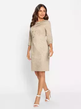 Женское платье-футляр "Платье" Lady, цвет Sand-Gemustert