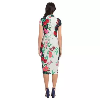 Женское платье-футляр с короткими рукавами London Times Gardenia Vine London Times