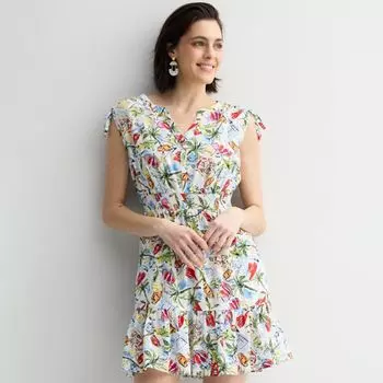 Женское платье-хенли с завязками на плечах Sonoma Goods For Life, мультиколор