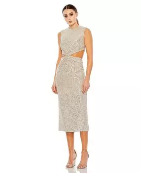 Женское платье Ieena с пайетками и вырезом спереди MAC DUGGAL