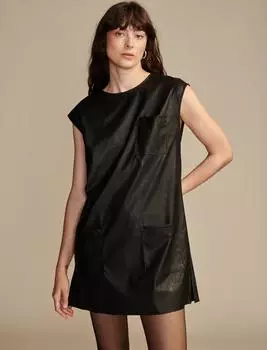Женское платье из искусственной кожи Lucky Brand, черный