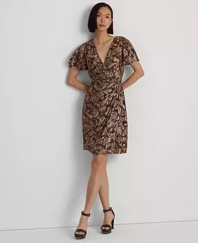 Женское платье из металлизированного жаккарда с узором пейсли Lauren Ralph Lauren, мульти