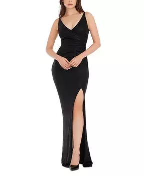 Женское платье Jordan с металлизированными рюшами и рюшами Dress the Population, черный