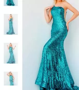 Женское платье JOVANI, бирюзовый