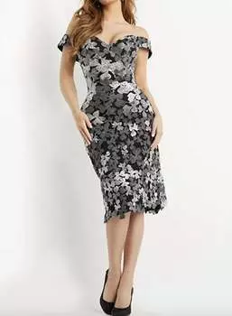 Женское платье JOVANI, черный/серебряный