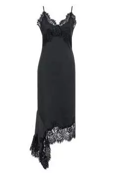 Женское платье-комбинация Emma Bottom черного цвета Gold Hawk