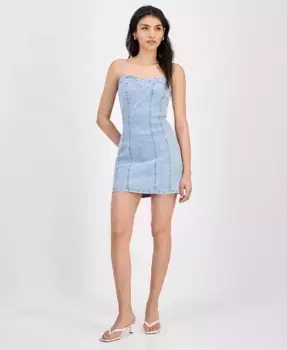 Женское платье-корсет без рукавов из денима Bar III, синий