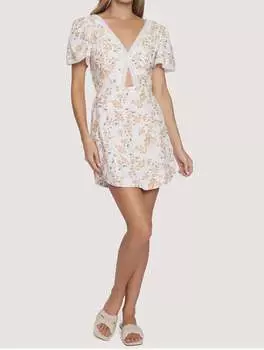 Женское платье LOST + WANDER, цвет white orange floral