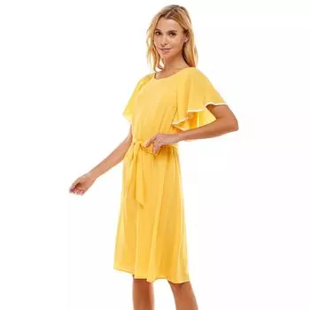 Женское платье Luxology с развевающимися рукавами и завязкой спереди Luxology