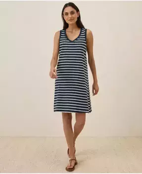 Женское платье-майка A-Line из мягкого органического хлопка Softspun Pact, синий