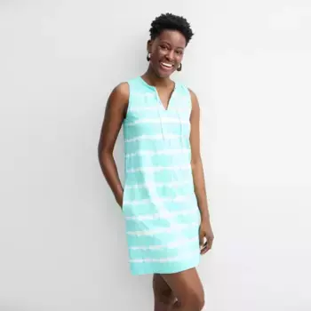 Женское платье-майка легкого плетения Sonoma Goods For Life, цвет teal shabori dye