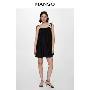 Женское платье Mango без рукавов с регулируемыми бретелями, черный