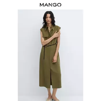 Женское платье Mango без рукавов, зеленый