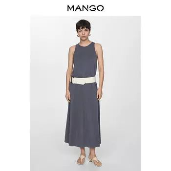Женское платье Mango из смесовой ткани, синий