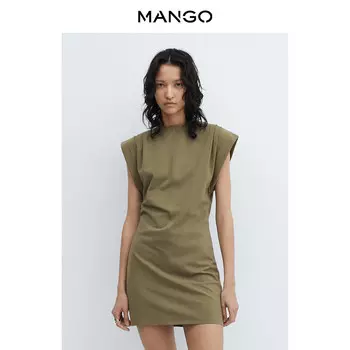 Женское платье Mango короткое, бежевый