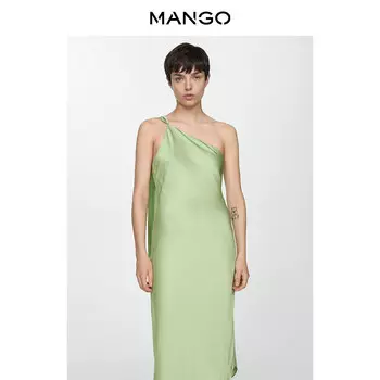 Женское платье Mango с открытой спиной, светло-зеленый