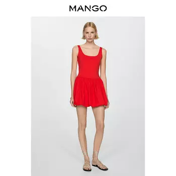 Женское платье Mango с юбкой-бутоном, красный