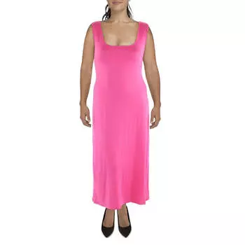 Женское платье макси без рукавов с круглым вырезом 24seven Comfort Apparel, цвет pik