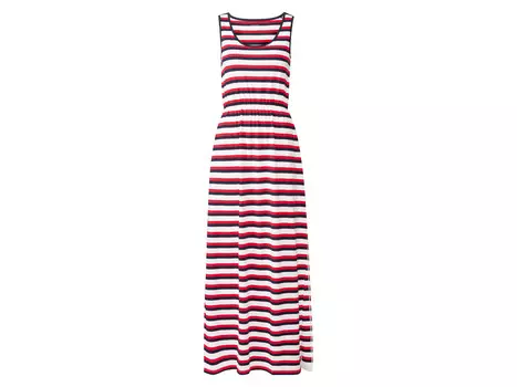 Женское платье макси esmara с эластичной резинкой на талии, полосы