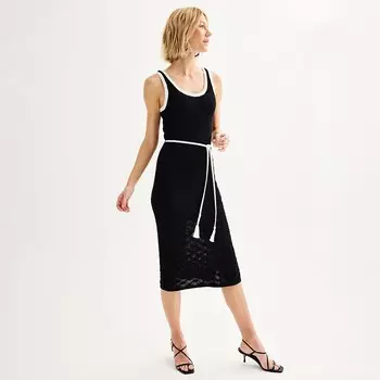 Женское платье макси крючком Nine West, цвет Mineral Black