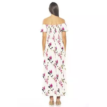 Женское платье макси с открытыми плечами и присборенными краями ALEXIA ADMOR Leia ALEXIA ADMOR