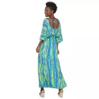 Женское платье макси с присборенной талией и принтом Nina Leonard Nina Leonard