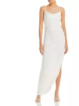 Женское платье макси с воротником-хомутиком Aqua, слоновая кость